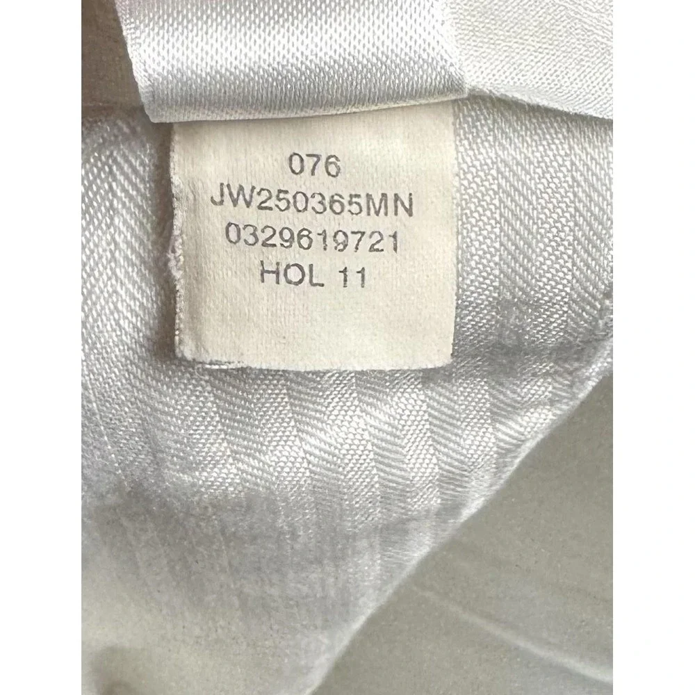 John W Nordstrom Mens Linen Pants 38x30 White Flat Front Dress Trousers